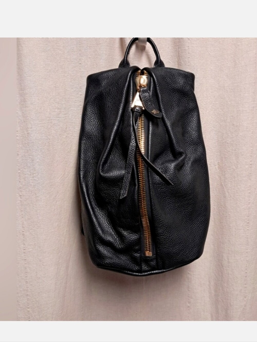 Aimee Kestenberg Tamitha Pebbled Leather Zip Up Back Pack